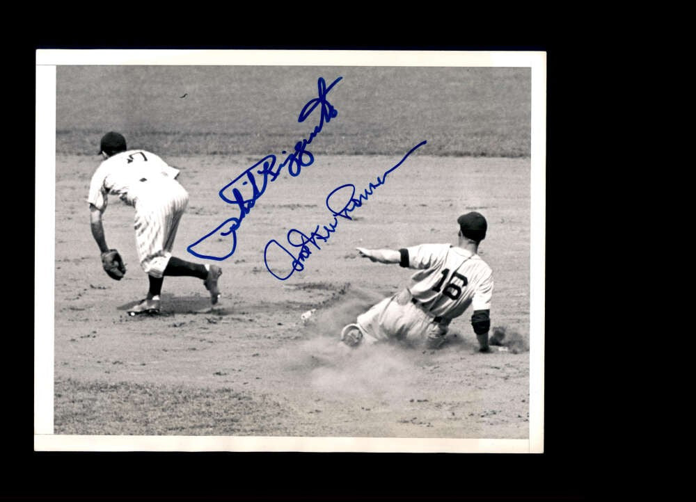 Phil Rizzuto Hal Newhouser PSA DNA Signed 1941 7x9 Wire Photo Autograph