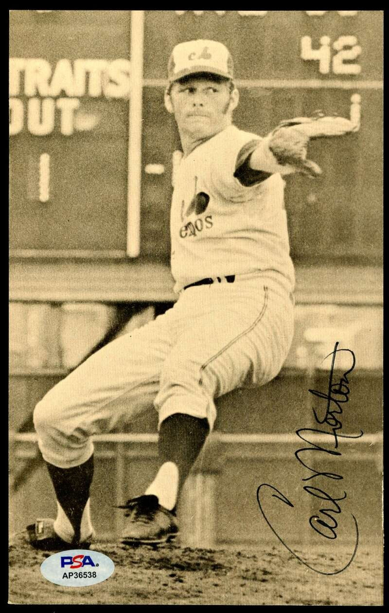 Carl Morton PSA DNA Signed Vintage 5x8 Photo Autograph Expos