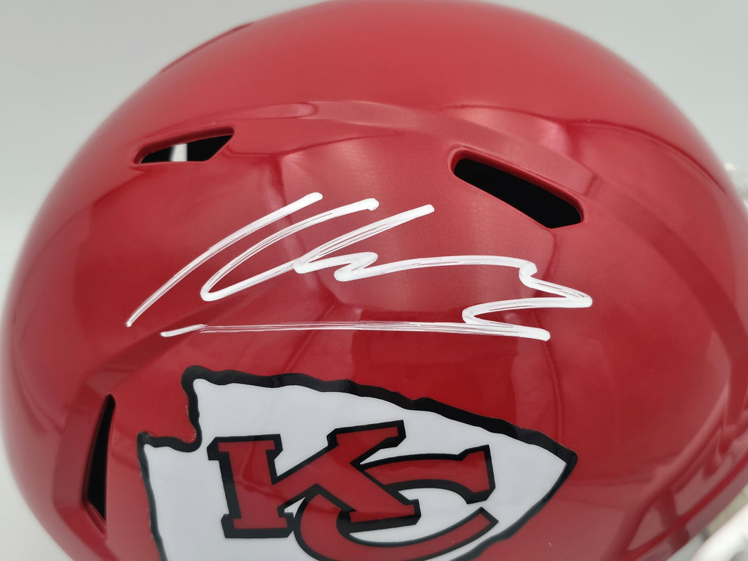Kenneth Walker III Signed Chiefs Red Full Sz Speed Rep Helmet Beckett Witness