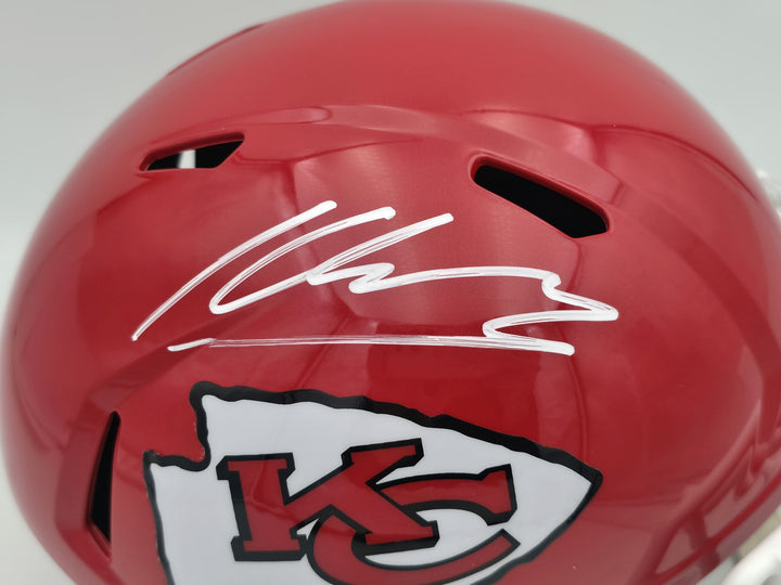 Kenneth Walker III Signed Chiefs Red Full Sz Speed Rep Helmet Beckett Witness