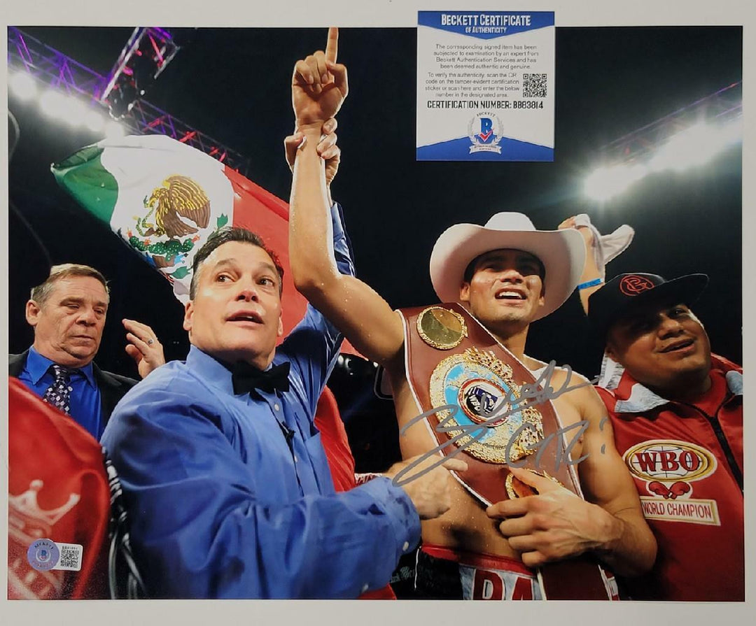 Gilberto Ramirez signed 11x14 Photo WBO Boxing Champ Auto (C) ~ Beckett BAS COA