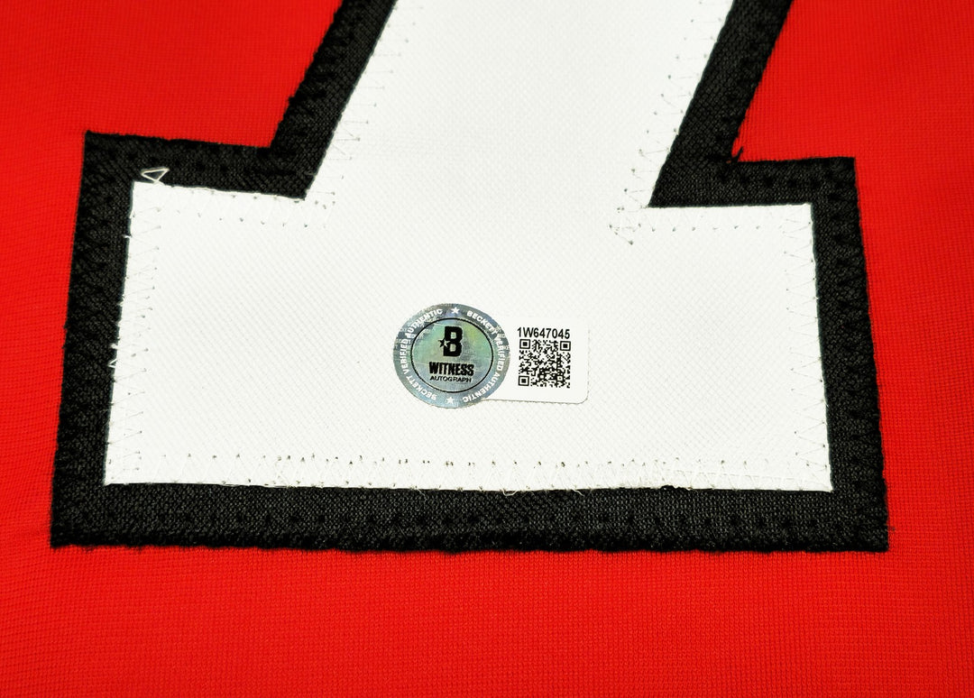 Chicago Blackhawks Chris Chelios Autographed Signed Red Jersey Beckett Witness