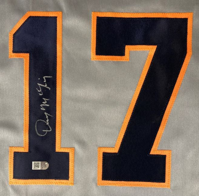 Denny McLain Detroit Signed Gray Baseball Jersey Sports Integrity