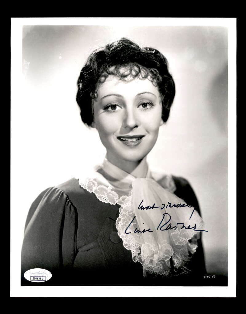 Louise Rainer JSA Coa Signed 8x10 Photo Certified Autograph