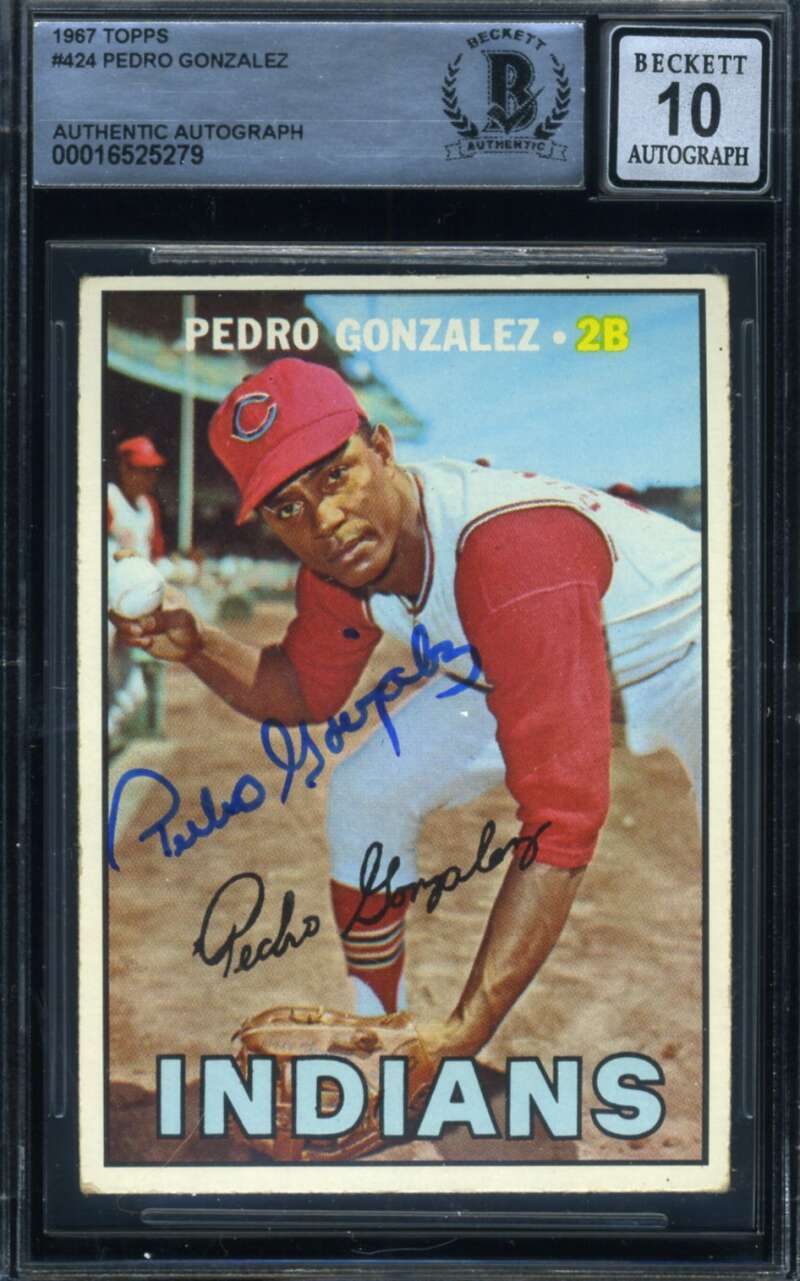 Pedro Gonzalez Gem Mint 10 Beckett BAS Signed 1967 Topps Autograph