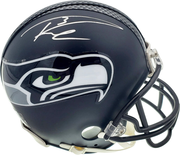 Russell Wilson Autographed Signed Seattle Seahawks Mini Helmet In Silver RW Holo