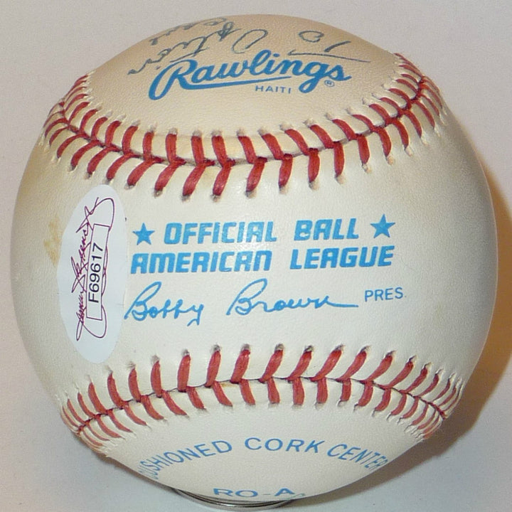 ENOS SLAUGHTER MOOSE SKOWRON HANK BAUER BLANCHARD RIVERS SIGNED YANKEES JSA BALL