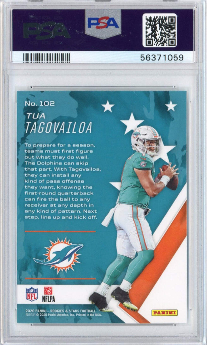 Graded 2020 Panini Rookis & Stars Tua Tagovailoa #102 Rookie RC Card PSA 10 Mint