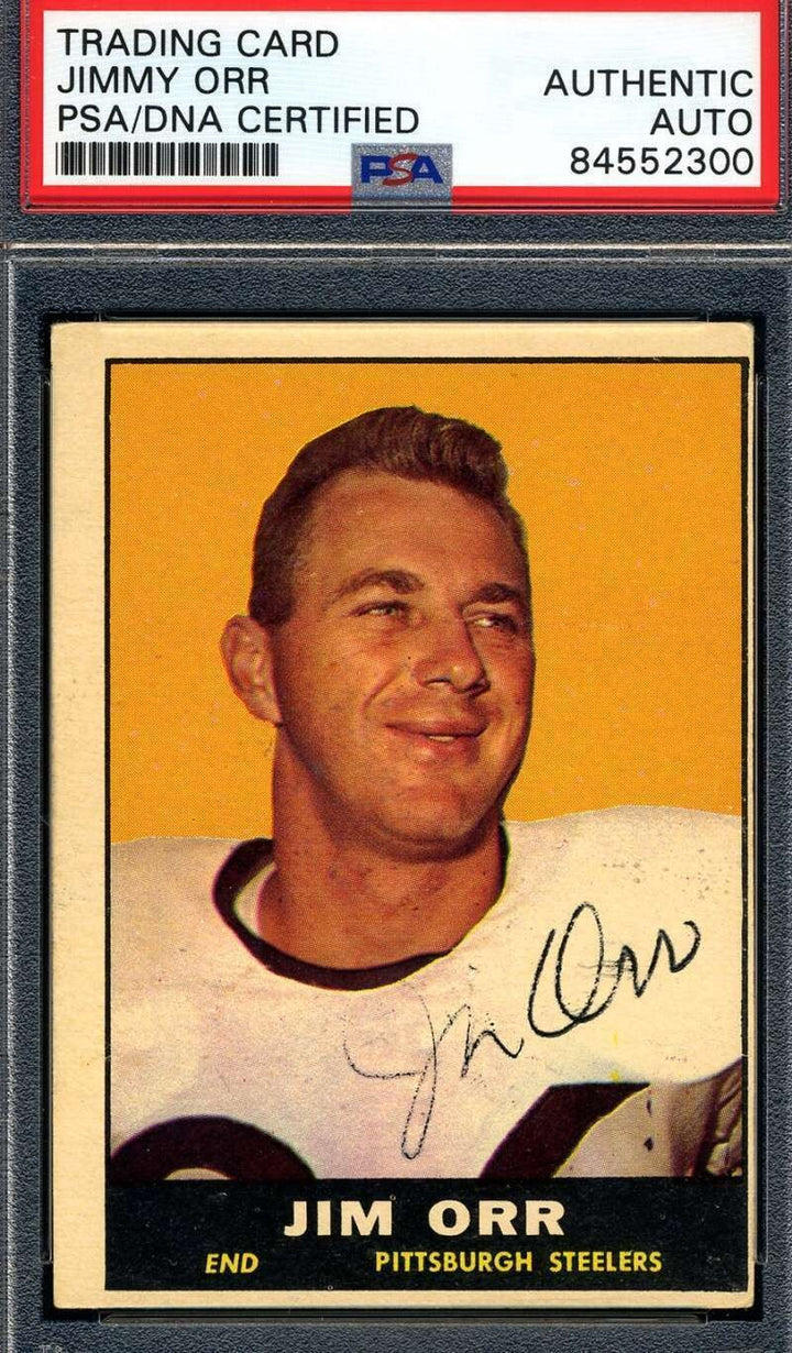 Jimmy Orr PSA DNA Vintage Signed 1961 Topps Rookie Autograph