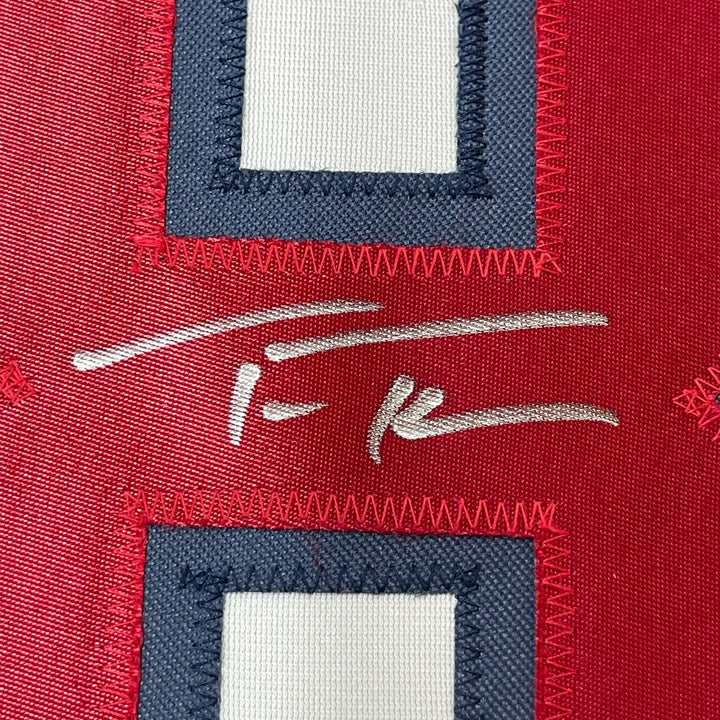 Framed Autographed/Signed Trea Turner 33x42 USA White Jersey Beckett COA