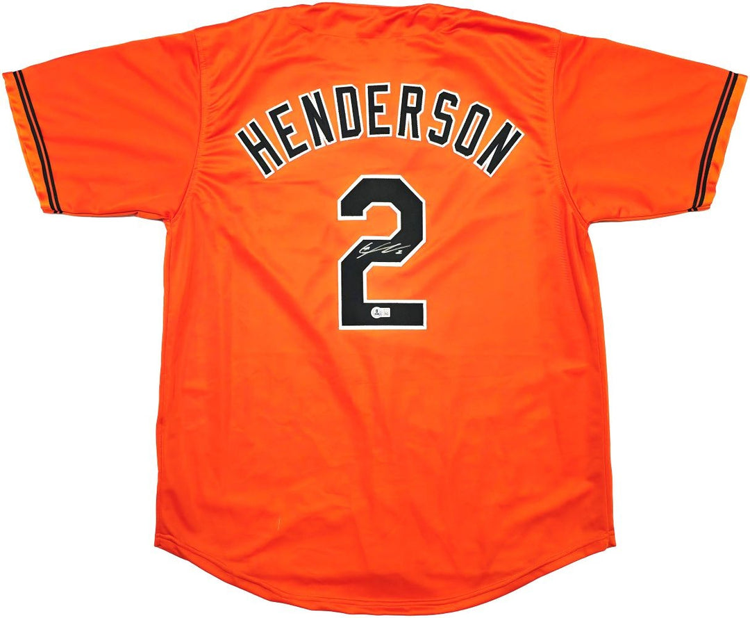 Gunnar Henderson Baltimore Signed Orange Baseball Jersey BAS ITP