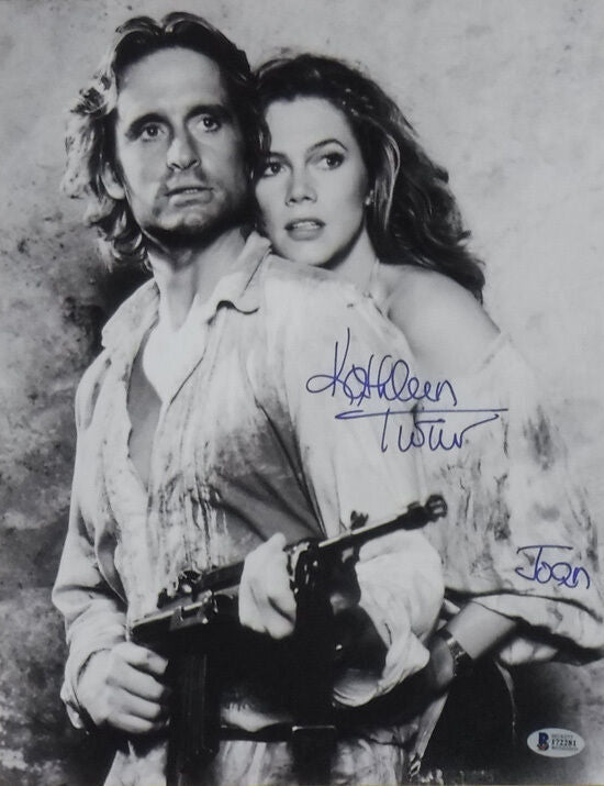 Kathleen Turner Autographed/Signed Romancing The Stone 11x14 Photo BAS 19266