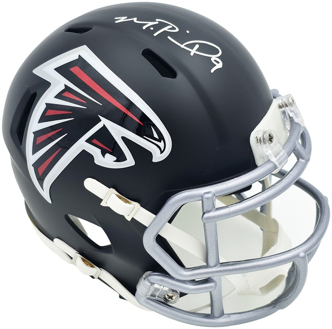 Michael Penix Jr. Signed Atlanta Falcons Black Speed Mini Helmet Beckett Wit