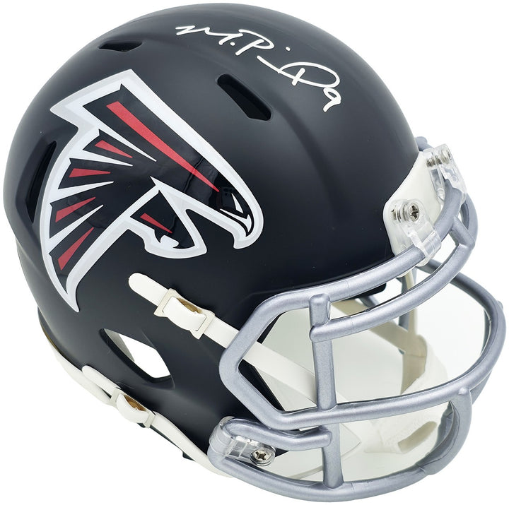 Michael Penix Jr. Signed Atlanta Falcons Black Speed Mini Helmet Beckett Wit
