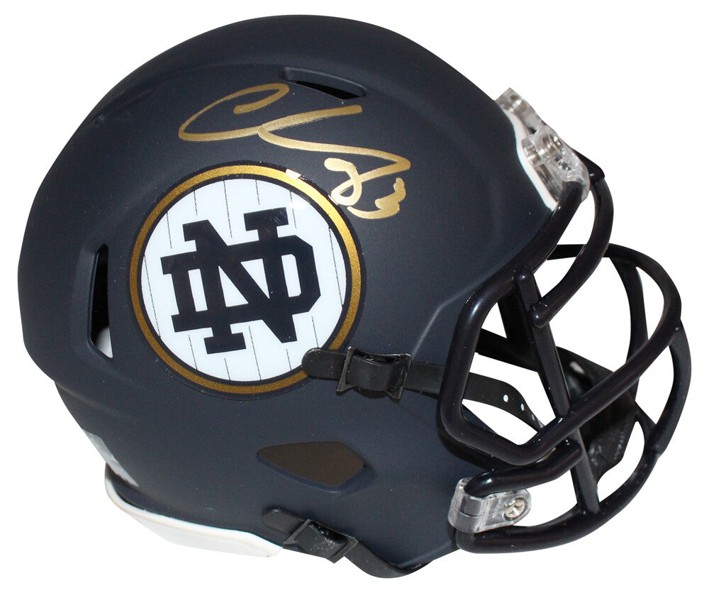 Chase Claypool Signed Notre Dame Irish Matte Mini Helmet Beckett 40700