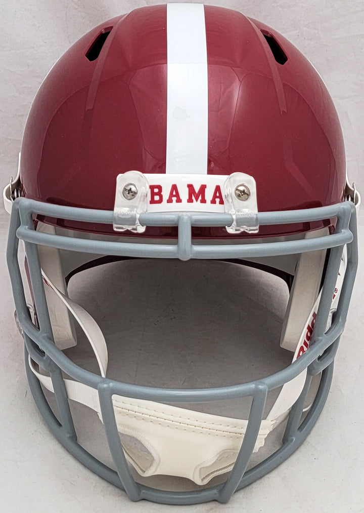 Mac Jones Auto Alabama Crimson Tide Red Full Size Replica Speed Helmet Beckett