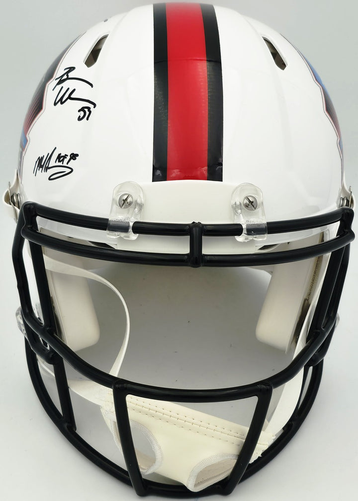 5 HOF Linebackers Signed White Full Size Authentic Helmet Beckett