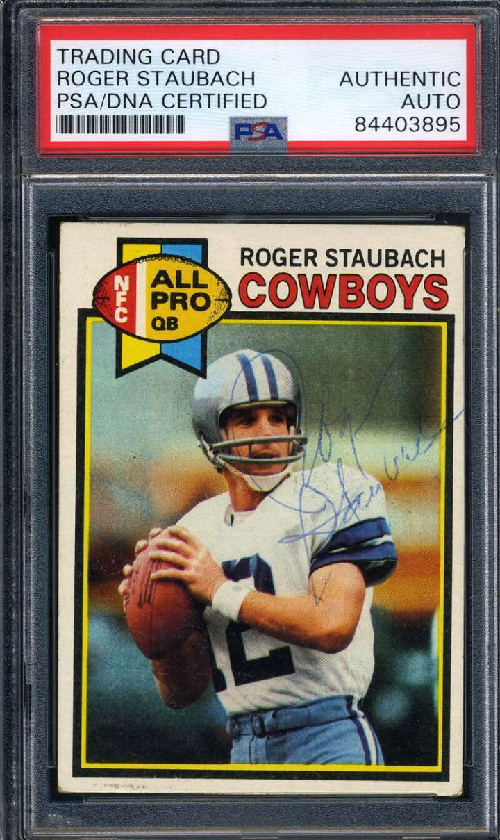 Roger Staubach PSA DNA Cert Vintage Signed 1979 Topps Autograph