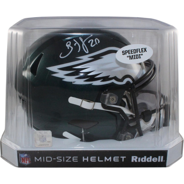 Brian Dawkins Autographed Philadelphia Eagles Mid-Size Midi Helmet Beckett 55631