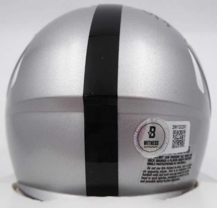 DJ D.J. Turner Signed Raiders Mini Helmet "Just Win Baby" Beckett #2W133251
