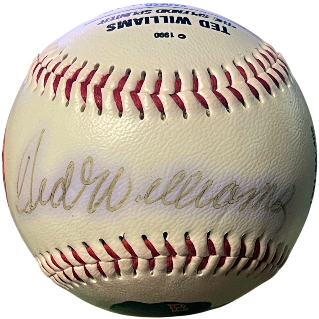 Ted Williams signed Fotoball USA MLB Baseball /1000 Lt  Sig - COA  Red Sox/HOF
