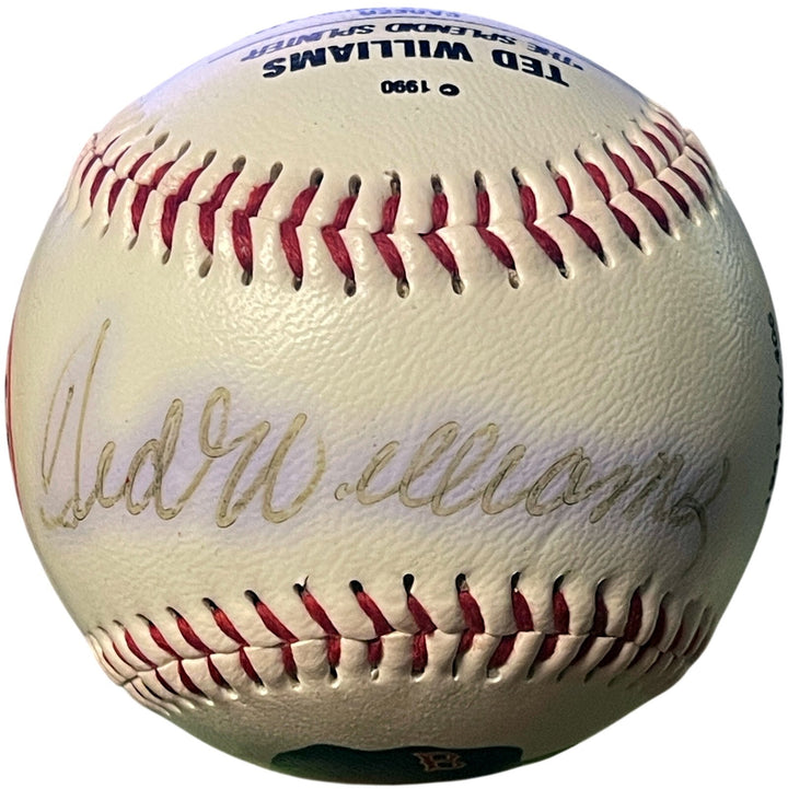 Ted Williams signed Fotoball USA MLB Baseball /1000 Lt  Sig - COA  Red Sox/HOF