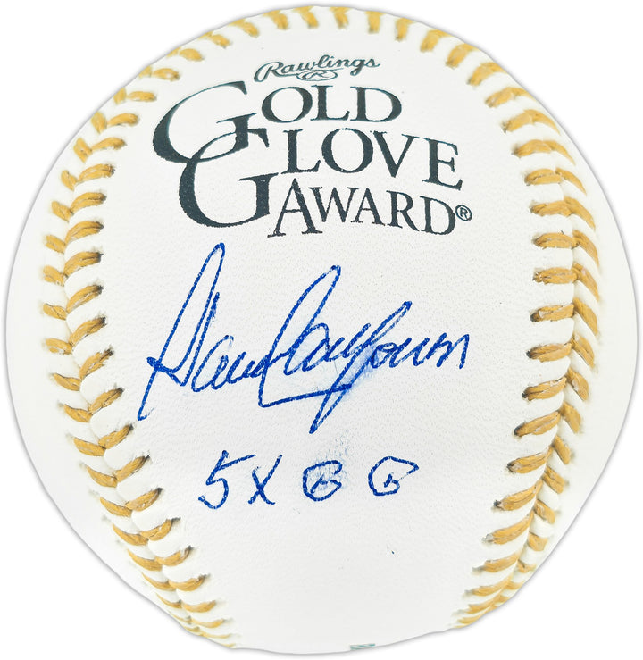 Dave Concepcion Auto Official Gold Glove Baseball Reds "5X GG" Smudge Beckett