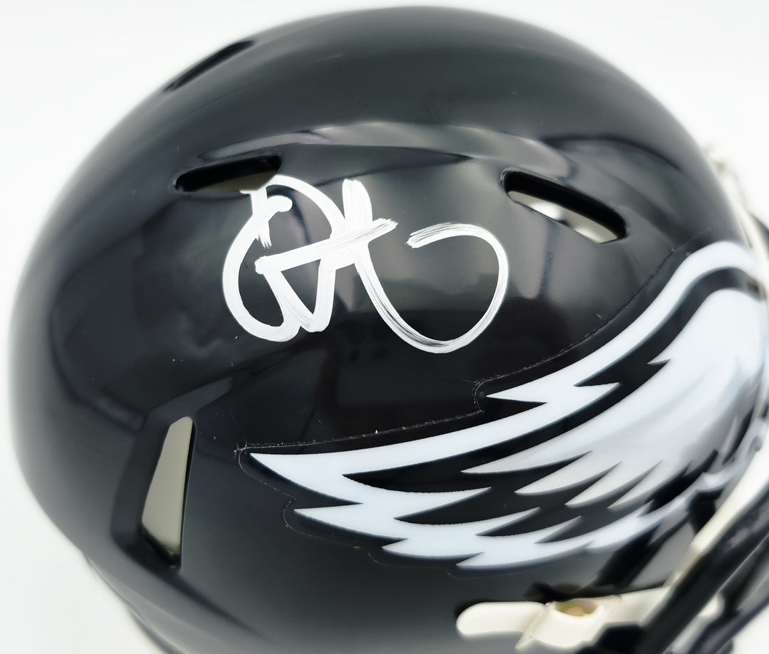 Alshon Jeffery Signed Eagles Black 2022 Alternate Speed Mini Helmet Beckett