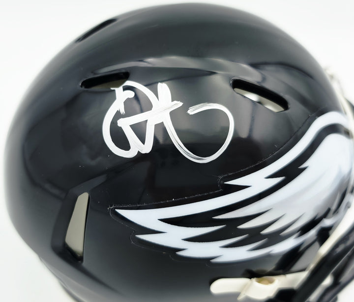 Alshon Jeffery Signed Eagles Black 2022 Alternate Speed Mini Helmet Beckett