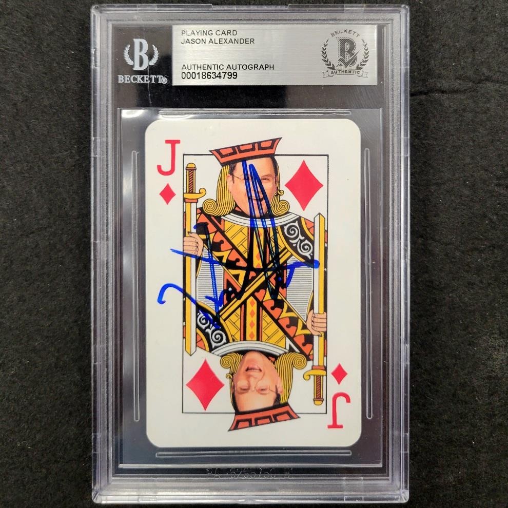 Jason Alexander signed Jack Playing Card Seinfeld autograph ~ Beckett BAS
