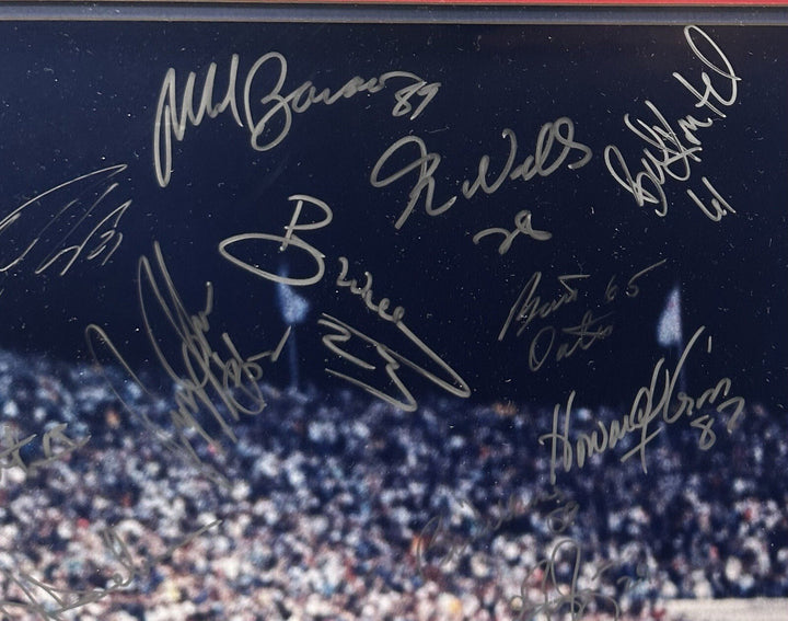 NY Giants 1990 Team Signed Super Bowl 16x20 Framed Photo 31 Auto Steiner Holo