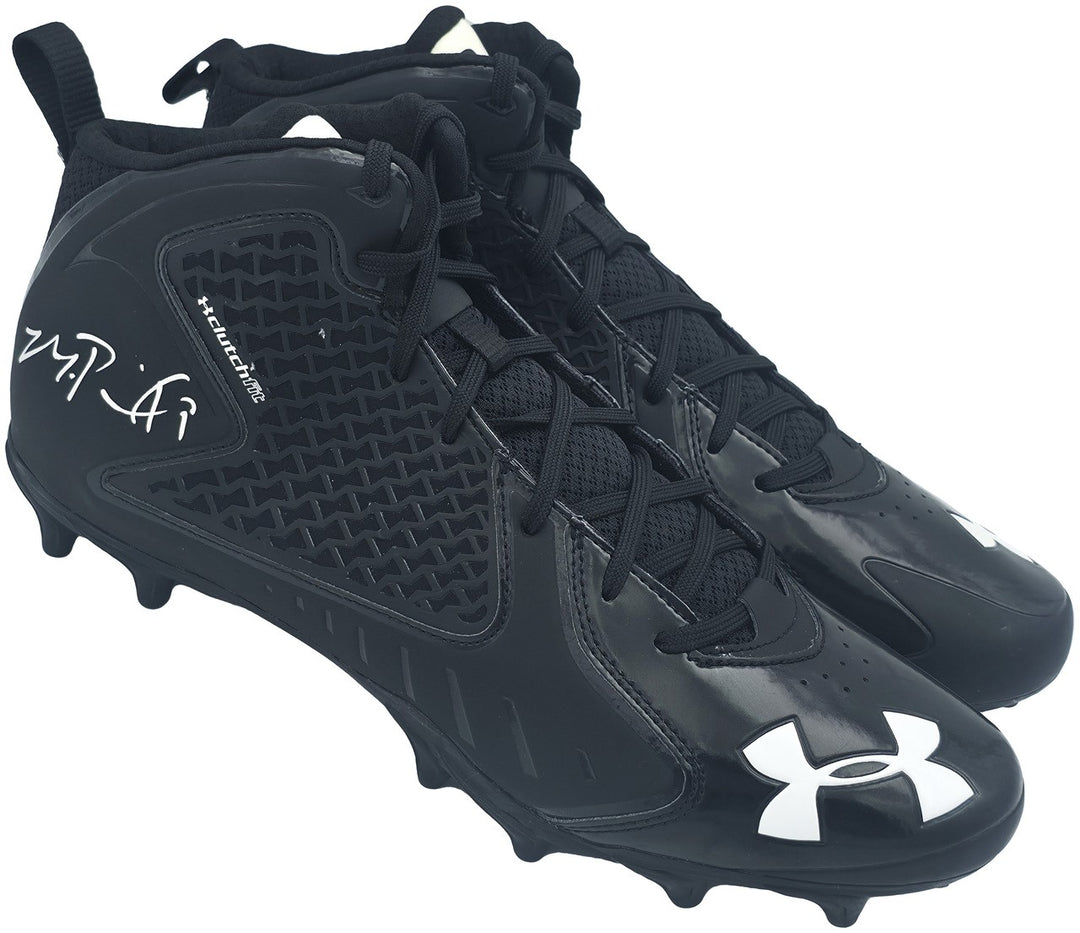 Michael Penix Jr Auto Black Under Armour Team Fierce MC Cleats Falcons Size 12