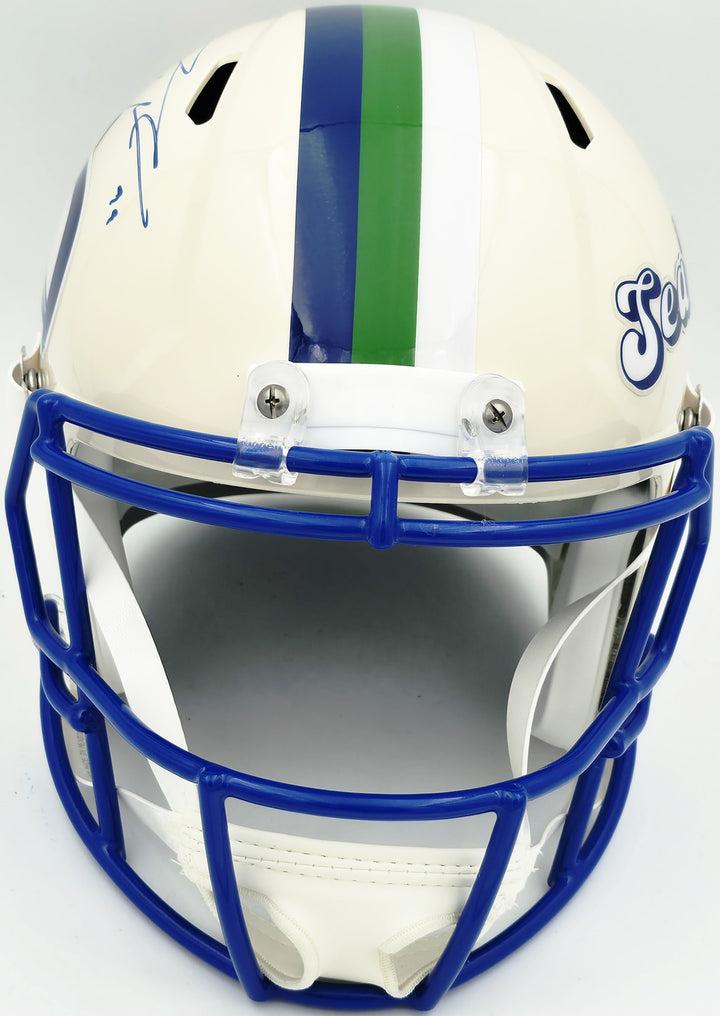 Leonard Williams Signed Seahawks Cream Full Size Retro Speed Replica Helmet