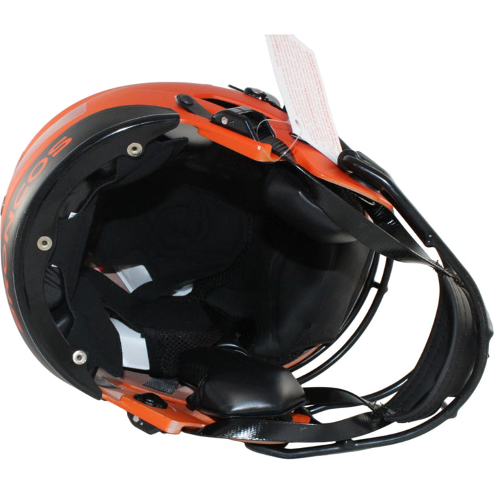 Bo Nix Autographed Denver Broncos SpeedFlex Rave Helmet Beckett Witness 55152