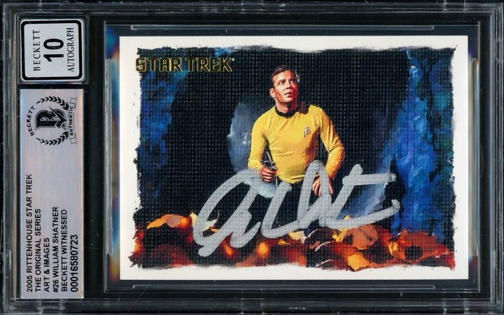 William Shatner Auto 2005 Rittenhouse Art Images Card 26 Star Trek Sig 10