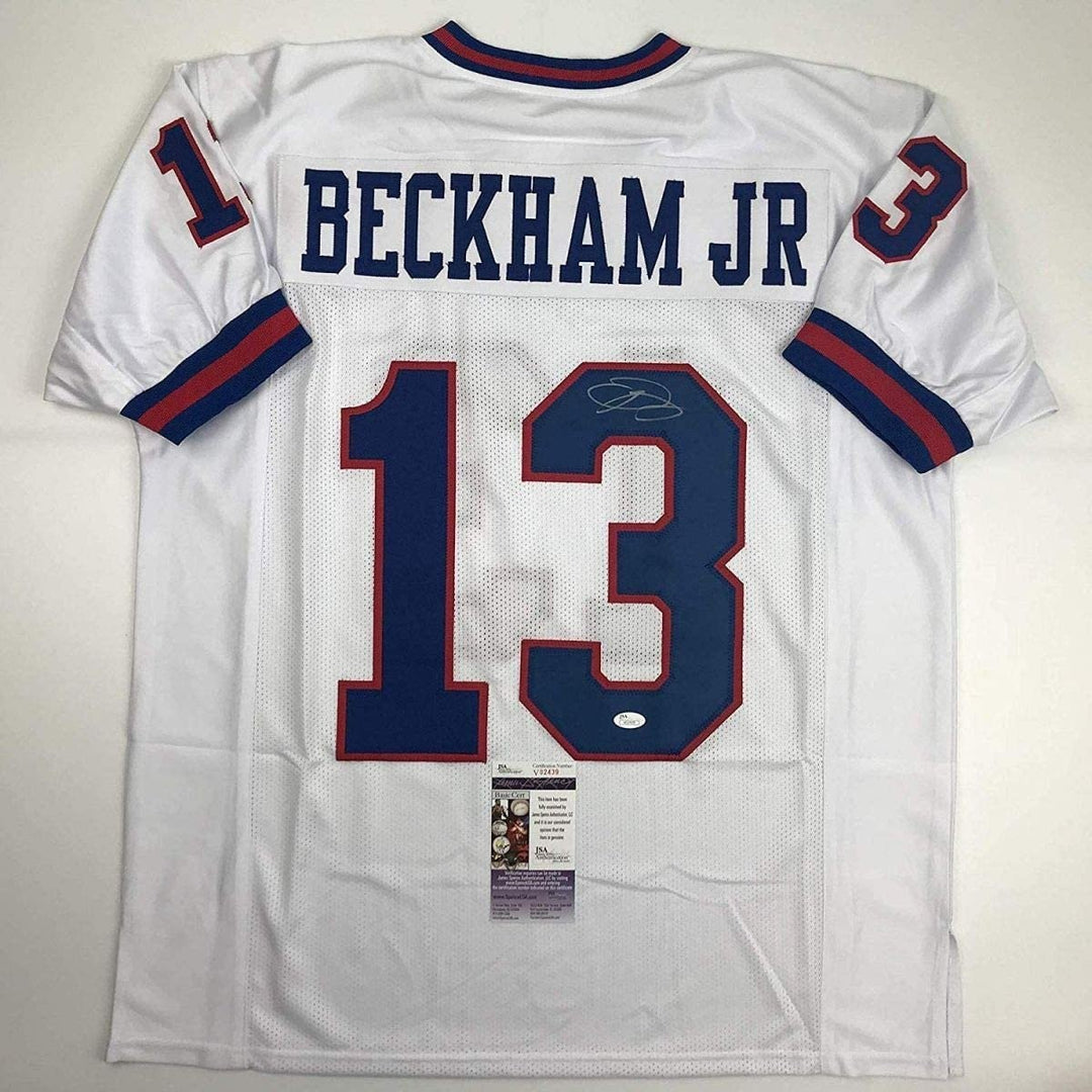 Autographed/Signed Odell Beckham Jr. New York Color Rush Jersey JSA COA