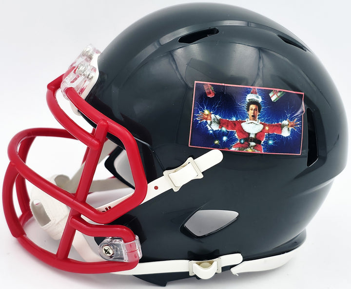 Chevy Chase Signed Christmas Vacation Black Speed Mini Helmet Beckett #AD34290