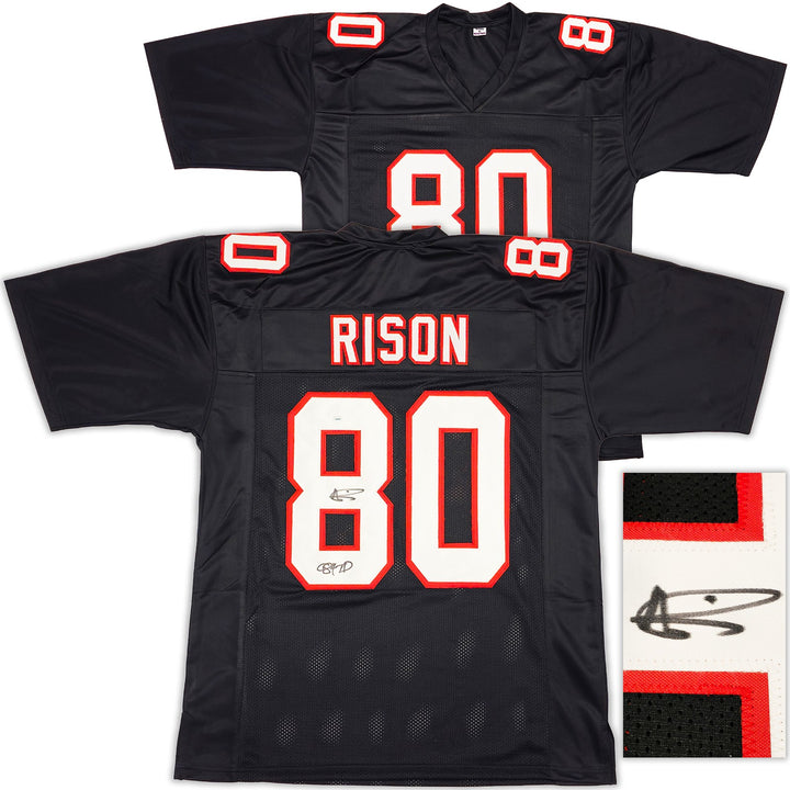 Atlanta Falcons Andre Rison Autographed Signed Black Jersey "84 TD" JSA