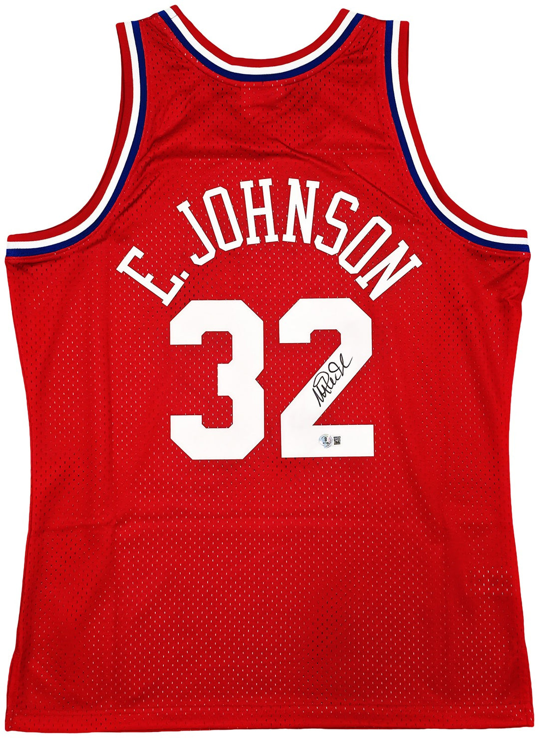 Lakers Magic Johnson Auto Red Mitchell Ness 1991 ASG Swingman Jersey XXL Beckett