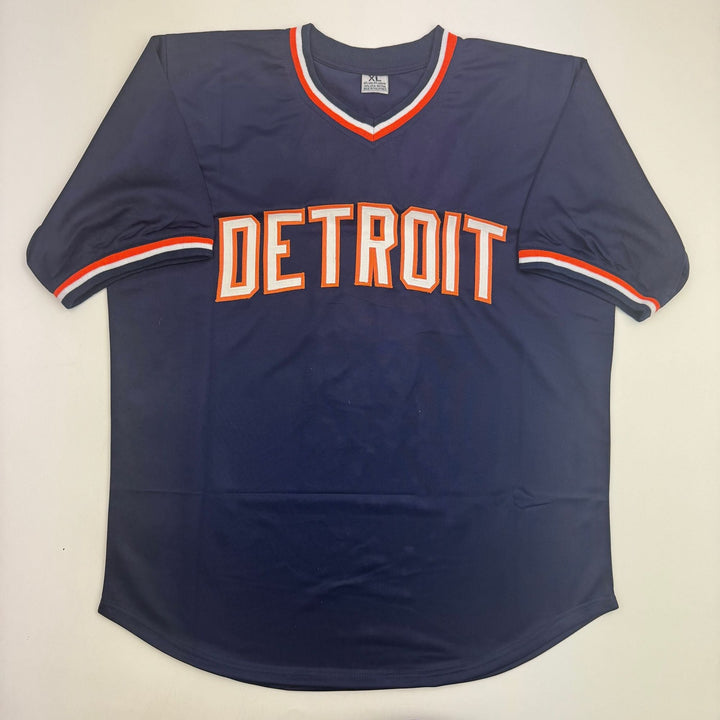 Autographed/Signed Alan Trammell Detroit Grey Baseball Jersey JSA COA