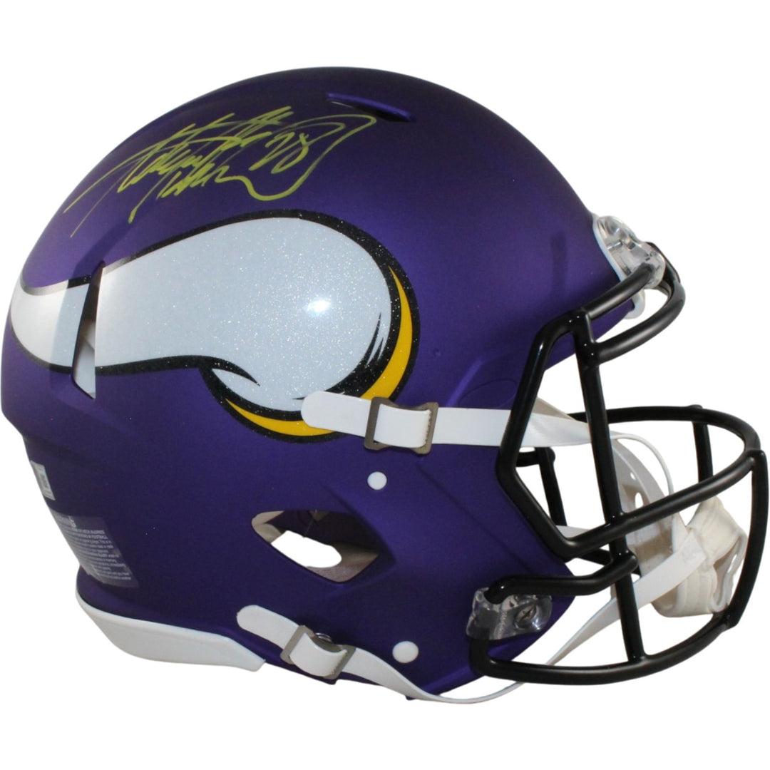 Adrian Perterson Signed Minnesota Vikings Authentic Helmet Beckett WIT 57525
