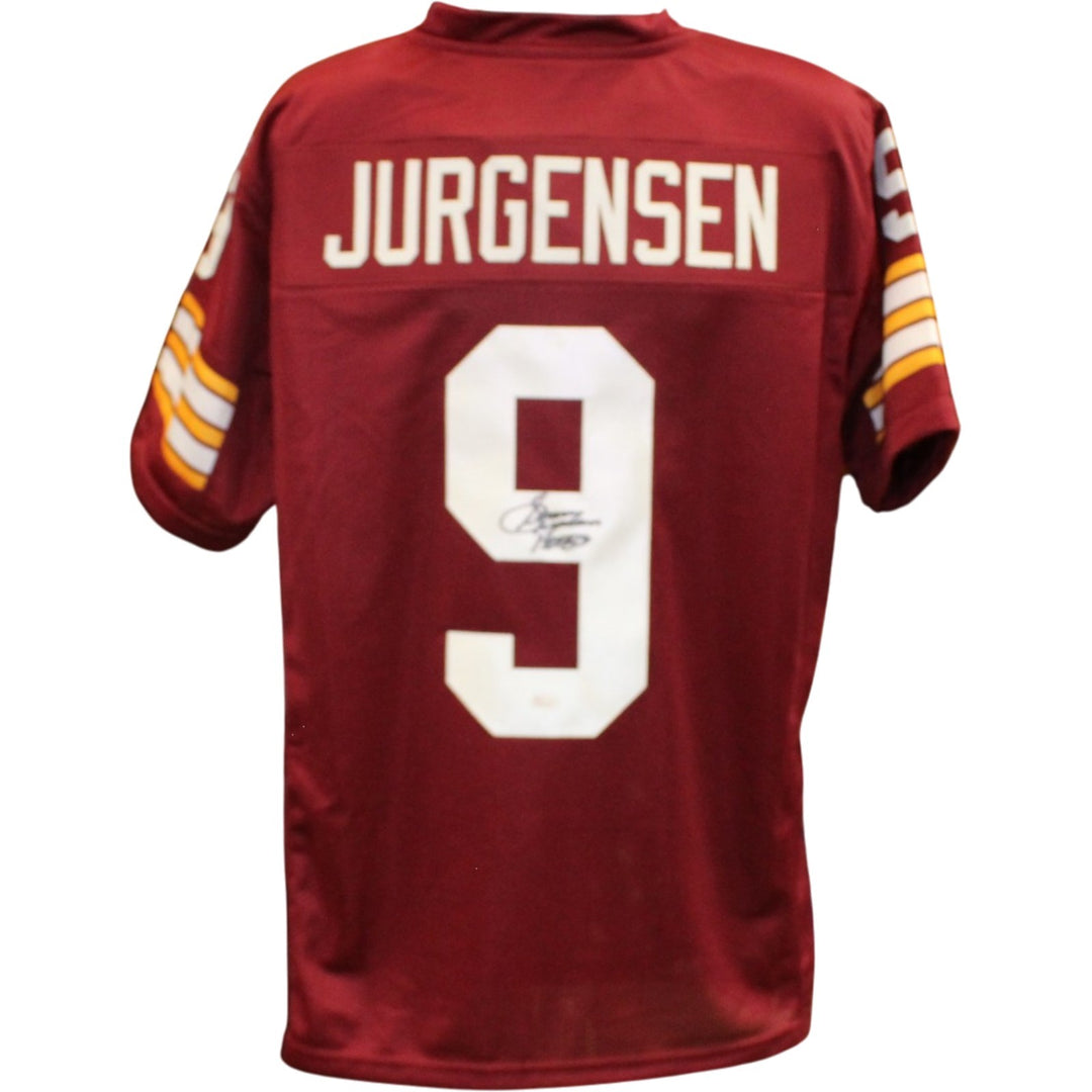Sonny Jurgensen Autographed/Signed Pro Style Size XL Red Jersey JSA 57030
