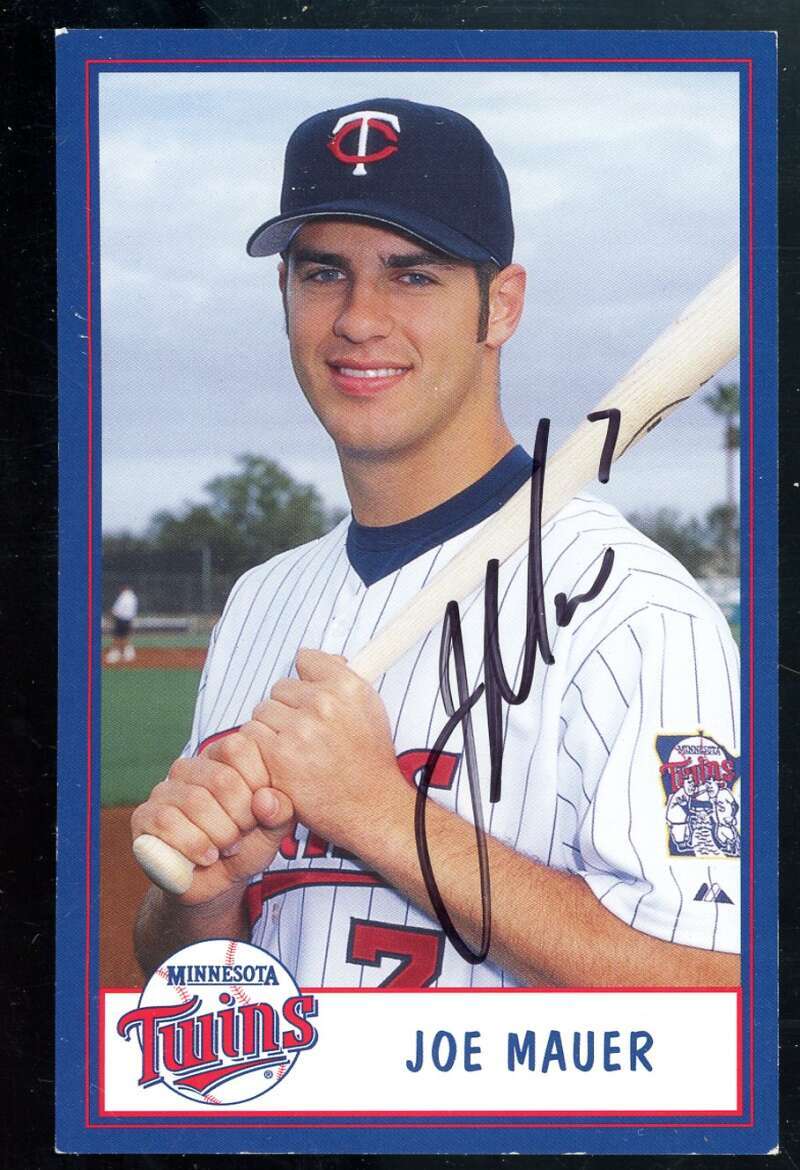Joe Mauer Beckett BAS Signed Team Issued Photo Autograph