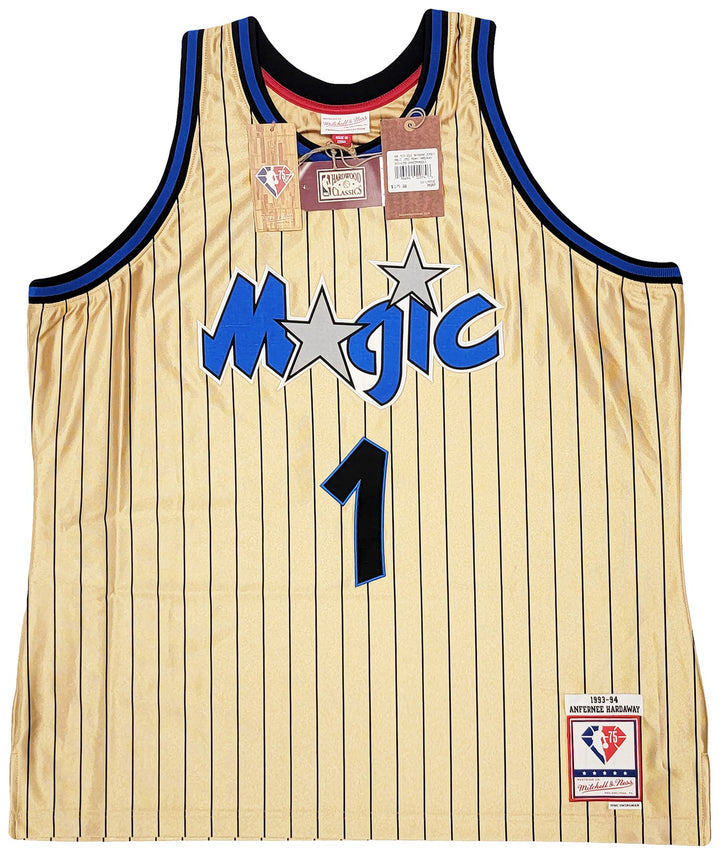 Magic Penny Hardaway Auto Gold M & N 93 75th Anniversary HWC Swingman Jersey PSA