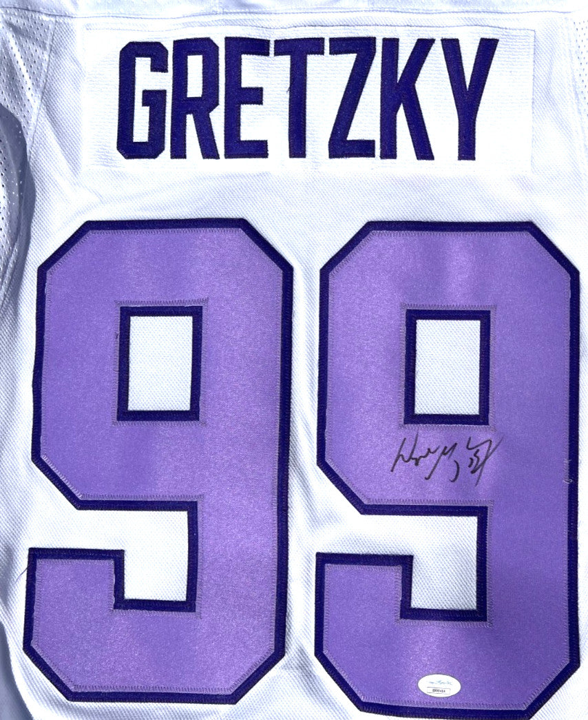WAYNE GRETZKY SIGNED EDMONTON OILERS HOCKEY FIGHTS CANCER AUTHENTIC JERSEY JSA