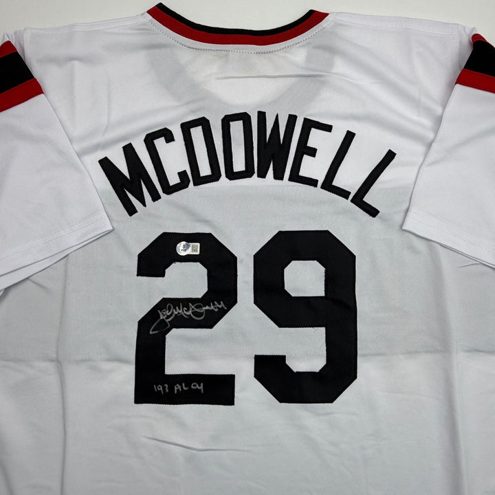 Autographed/Signed Jack McDowell Chicago White Retro Jersey Beckett BAS COA