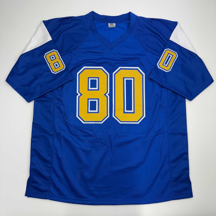 Autographed/Signed Kellen Winslow HOF 95 San Diego Chargers Blue Jersey COA