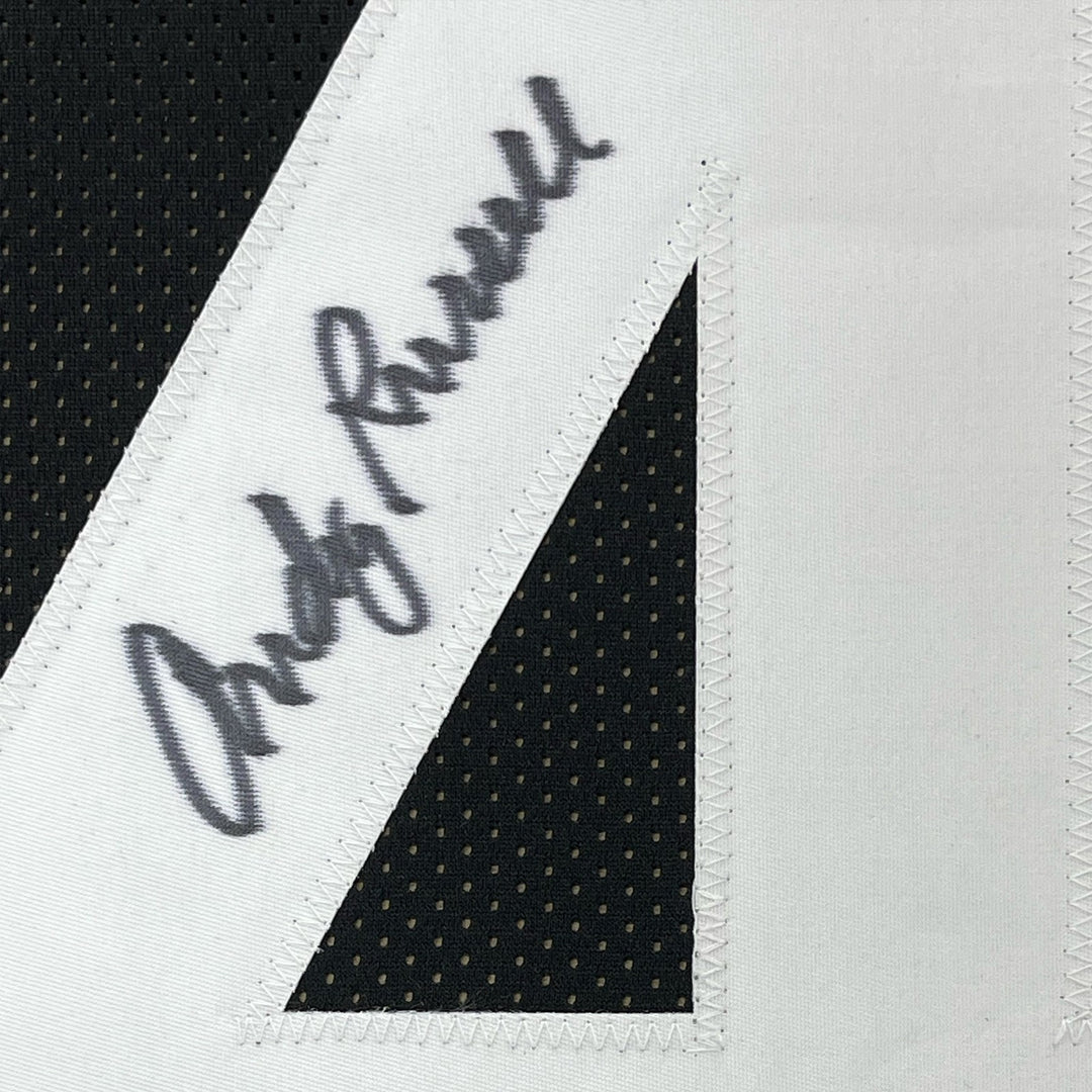 FRAMED Signed ANDY RUSSELL 35x39 Pittsburgh Black Jersey JSA COA