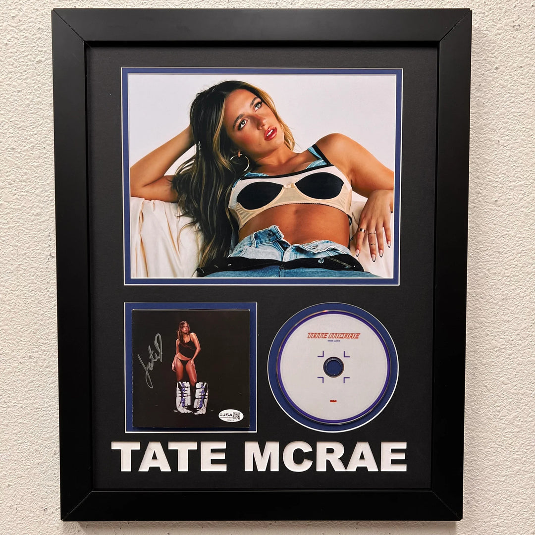 Tate McRae Signed Think Later CD Cover Framed 16x20 Display JSA