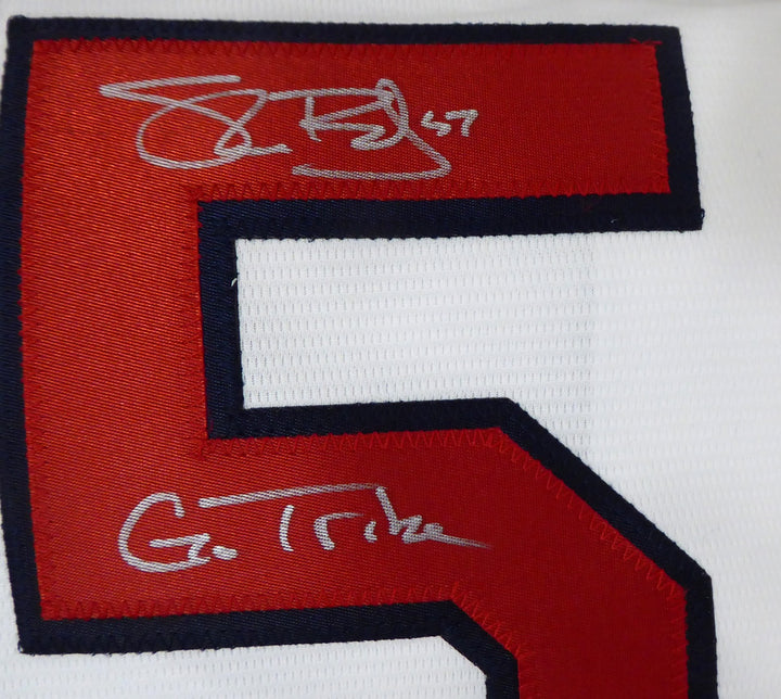 Cleveland Indians Shane Bieber Signed White Majestic Cool Base Jersey Size L